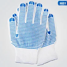 1/12 пара антистатические перчатки из хлопка с нескользящей подошвой латексные перчатки Носите рабочие перчатки для защиты пальцев