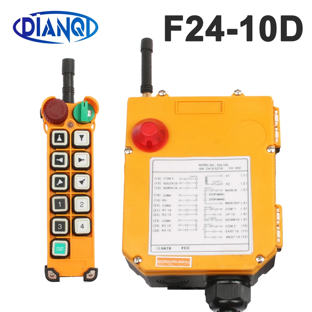 F24 10SF24 10D DC 12V 24V 110V 220V 380V Промышленный беспроводной радиопульт дистанционного