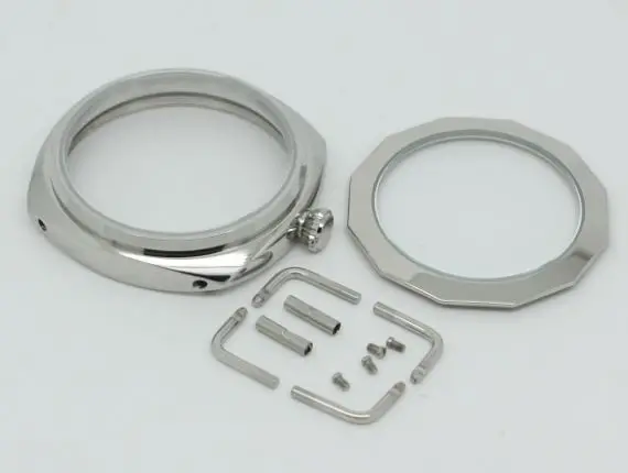 45mm Polished Stainless Case Fit SeaGull 6497 6498 Movement