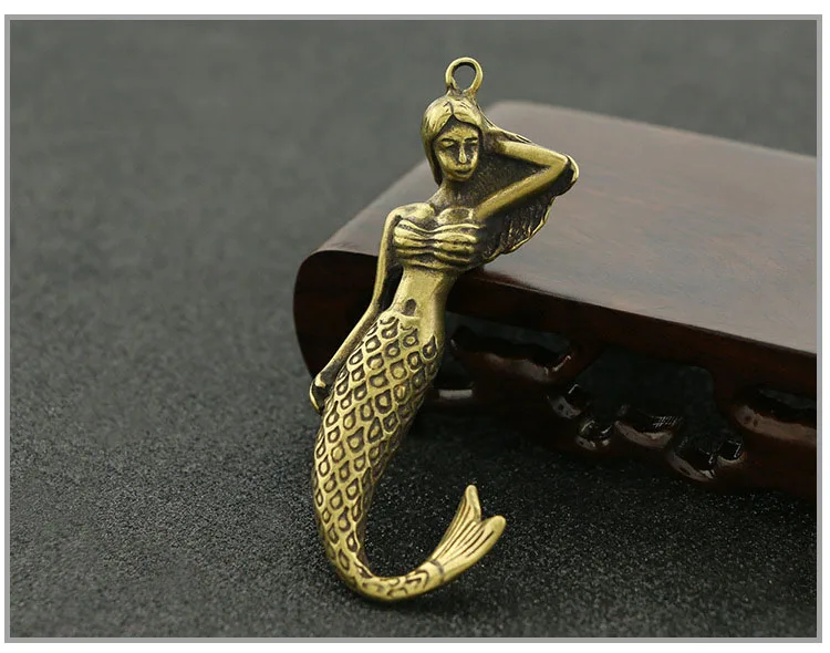 Brass Mermaid Keychain (10)
