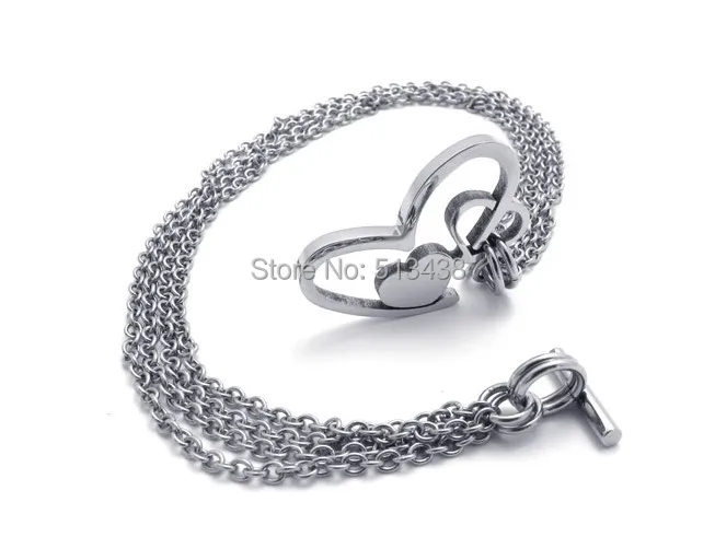 

Brand New Stainless Steel Love Heart Charms Bracelet Or Anklets For Women Girls Jewlery Gifts