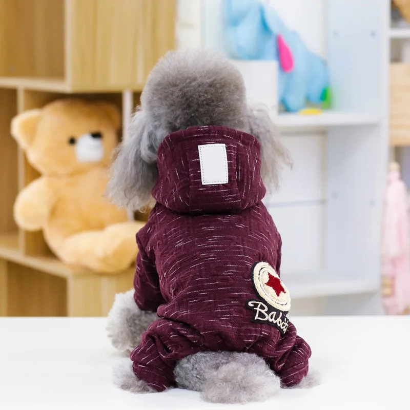 

Pet Dogs Four Legs Dog Jumpsuits Cashmere Hoodie Coats for Autumn Winter Puppy Thickened Warm Coat