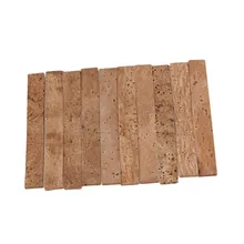 Yibuy 10 шт. натуральный кларнет шейный пробковый лист 81x11x2 мм