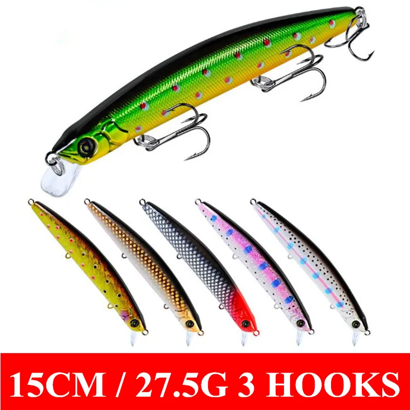 

2019 Fishing Lure Wobbler Suspend Jerkbait 11CM 27.5g Hardbait 3 Hooks Minnow Deep Artificial Bait Tackle DW459