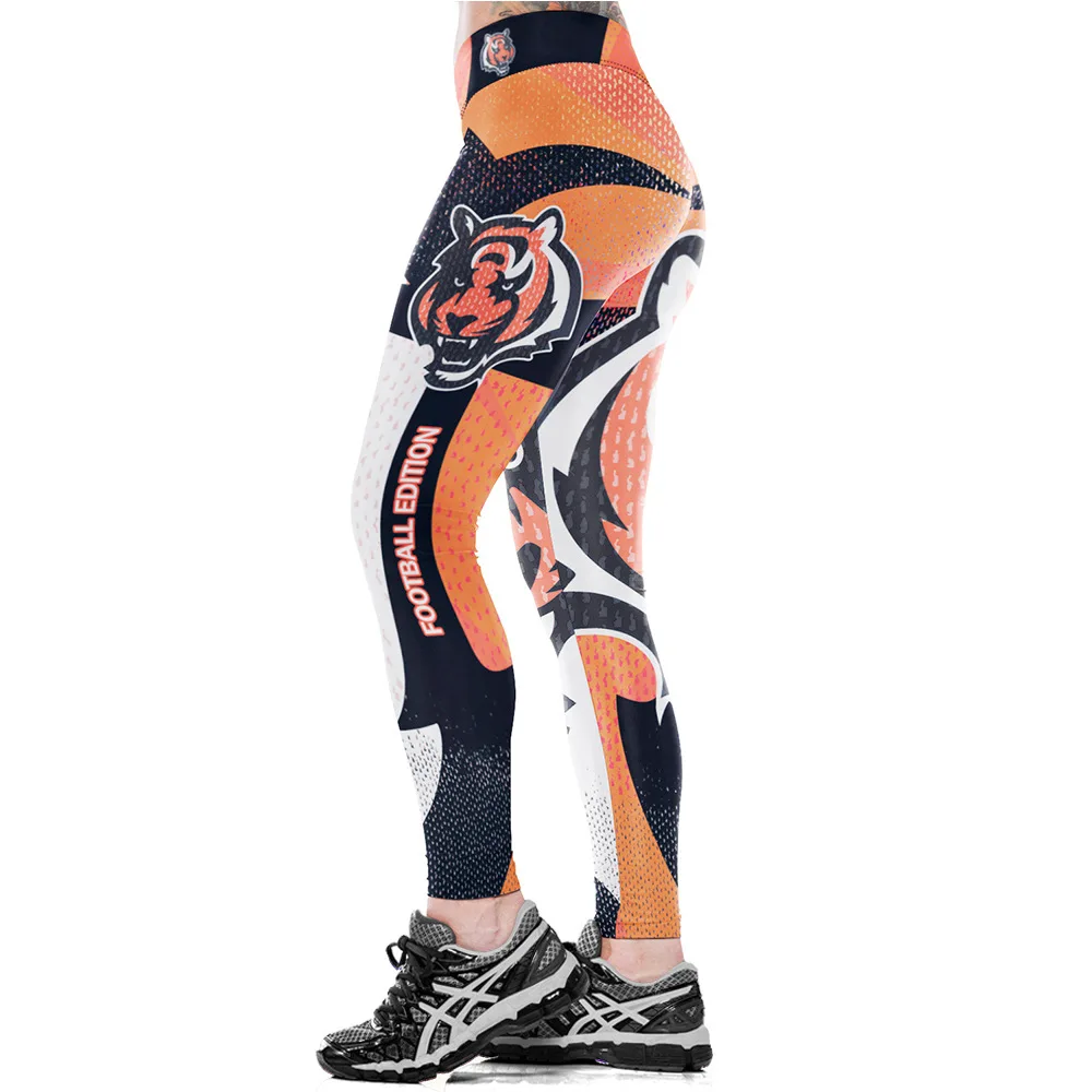 

Unisex Football Team Bengals Print Tight Pants Workout Gym Training Running Yoga Sport Fitness Exercise Leggings Dropshipping