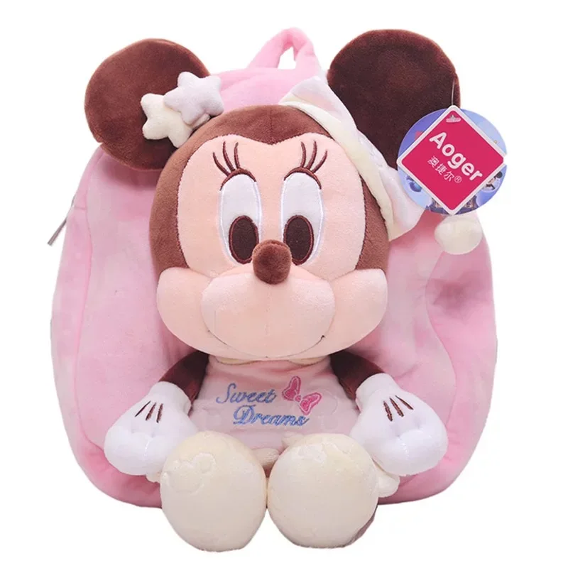 Goedkoop 30 cm 35 cm Hoogwaardige Mickey en Minnie Mouse Knuffel Rugzak Kinderen Rugzak voor Kinderen Verjaardagscadeau