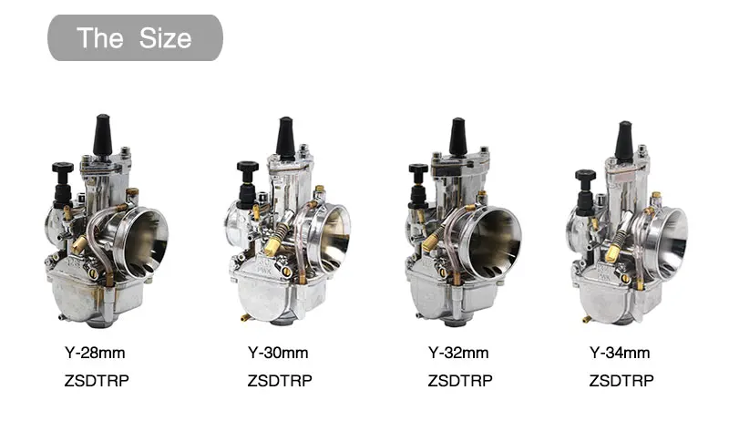 ZSDTRP Мотоцикл Универсальный 28 30 32 34 мм PWK карбюратор для Mikuni модель 100-300cc Мотоцикл Скутер UTV ATV(серебро