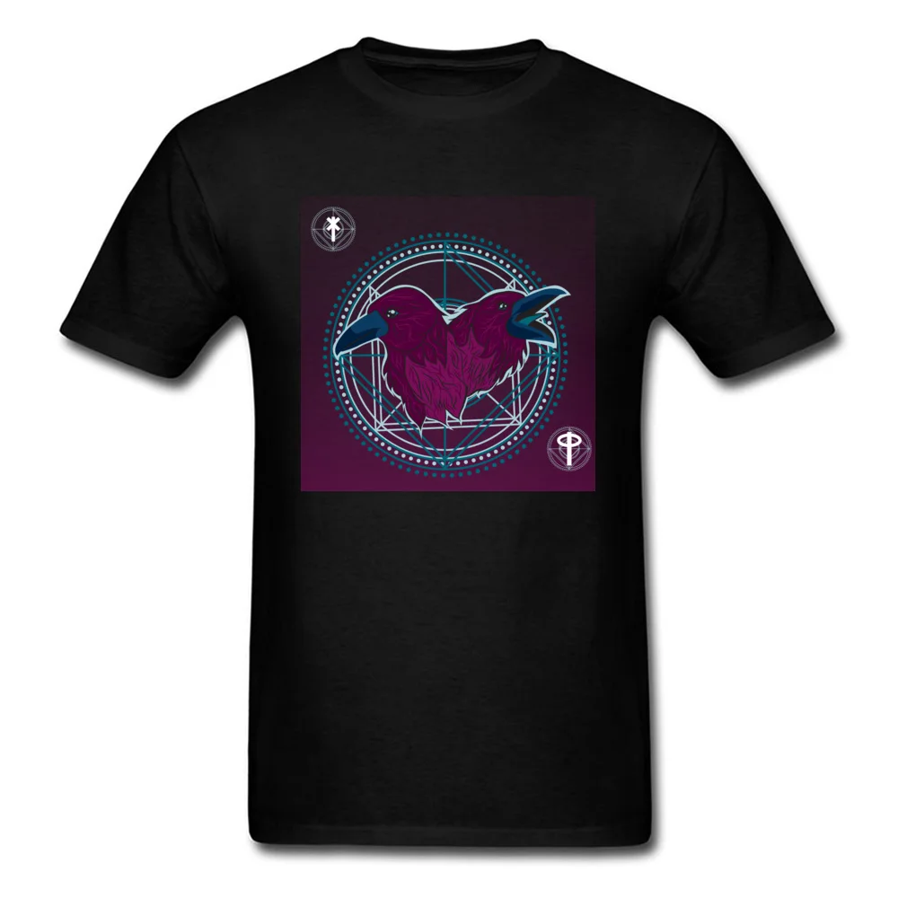 Men T Shirt Memory And Mind Tshirt Black Raven Clothes 3D Printed Tops Tees Hip Hop Short Sleeve T-Shirt Crewneck Pure Cotton |