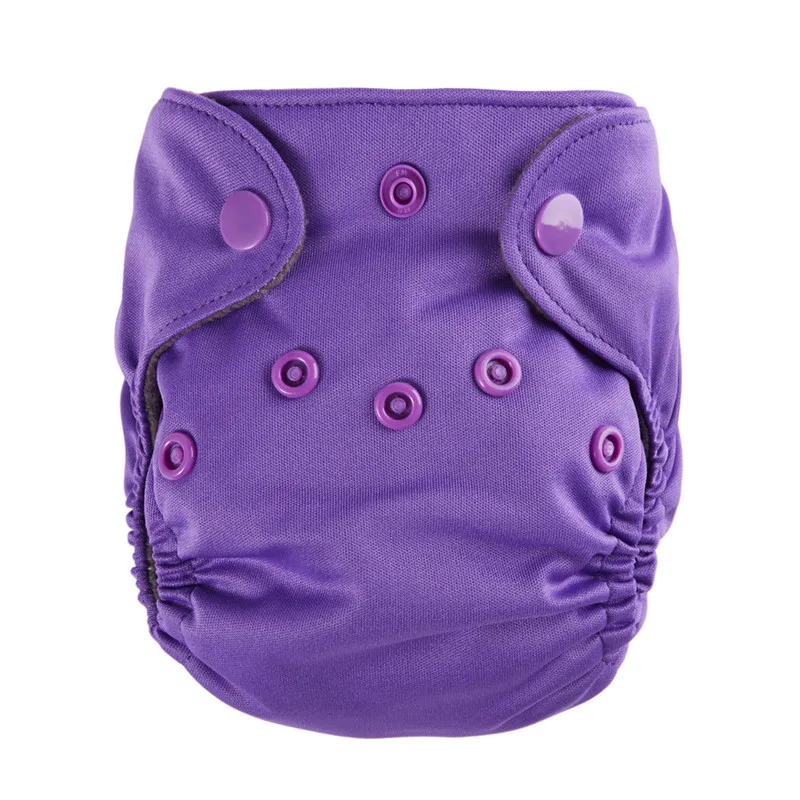 Спасибо, мама, тканевые подгузники для новорожденных, AIO, бамбуковый уголь, крошечные Многоразовые детские подгузники, двойные гусиные комплекты, подходит для детей 2-5 кг - Цвет: purple
