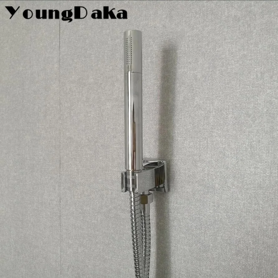 Brass Chrome handheld Shower Head With Shower Head Holder & Inlet Water Valve Water Saving