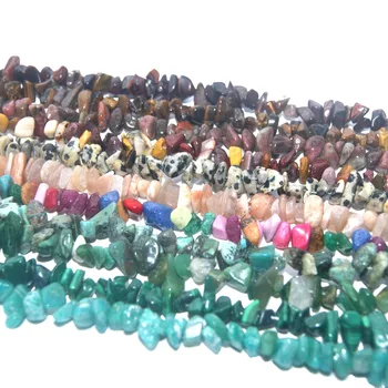 

3-5MM Natural Stone Irregular Shape Freeform Chip Bead Tiger Eye Amethysts Agates Lapis lazuli For Jewelry Making DIY Necklace