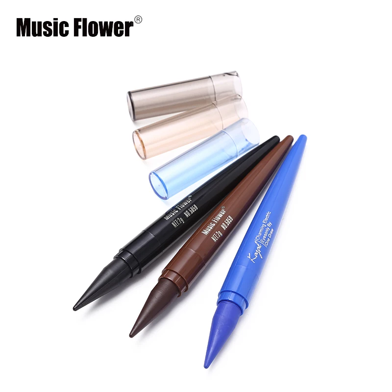Music Flower бренд Kajal подводка для глаз гелевая черная синяя подводка для глаз крем Карандаш для макияжа стойкий водостойкий дымчатый глаз Косметическая ручка
