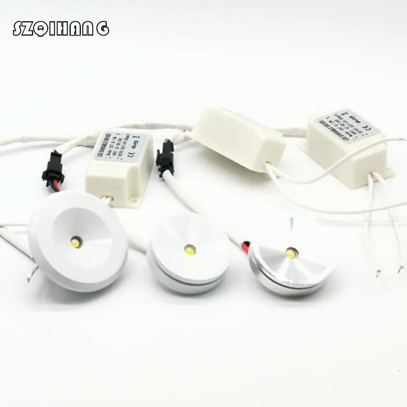 

Dimmable MINI Downlight led Cabinet 3W Recessed Spot light + Led Driver Pure Nature Warm white AC85-265V