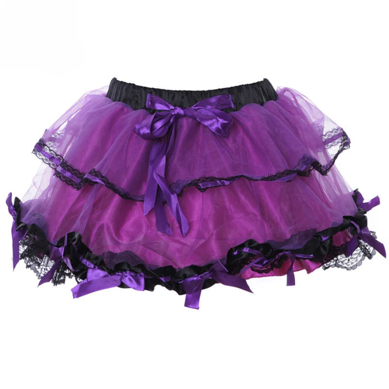 New-Adult-Purple-Mini-Short-Sweet-Sexy-Club-Skirts-Womens-Multilayer-Ball-Gown-Gothic-Lolita-Skirt