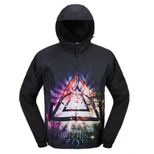 Diy 3d печати Harajuku осенние куртки водонепроницаемый тонкий с капюшоном ветровка на молнии Открытый Туризм Открытый Veste Homme