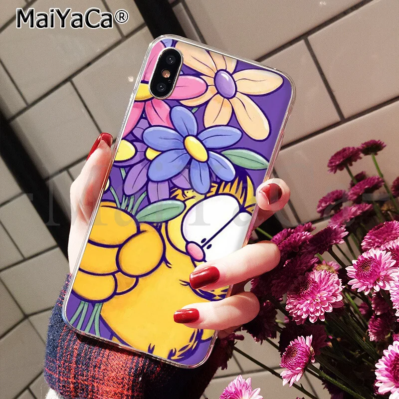 Мягкий силиконовый чехол для телефона из ТПУ MaiYaCa Garfield cat для Apple iPhone 8 7 6 6S Plus X XS MAX 5 5S SE XR - Цвет: A13