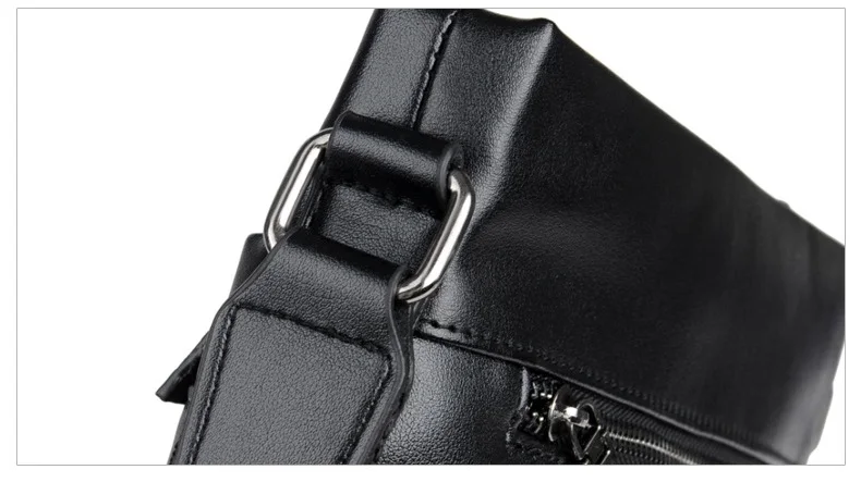 Для мужчин из искусственной кожи Бизнес Портфели мужской моды плеча Курьерские сумки человек слинг кроссбоди мешок черный 10 дюймов сумка +