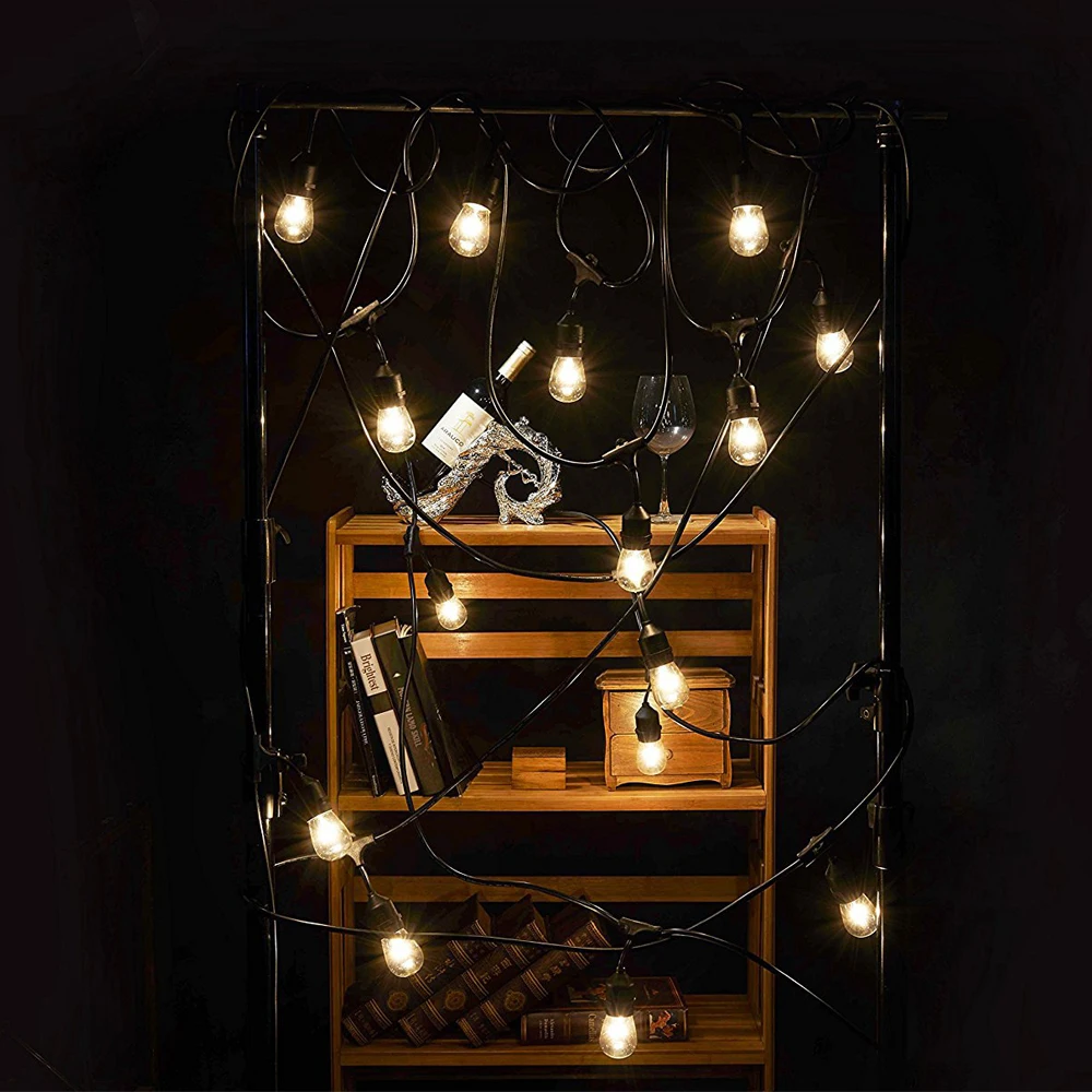 MengJay Waterproof 10m 33ft 10 Heads E27 40W String Light Pendant Lamp for Garden Porches Pergola Outdoor Decor retro wall lamp MengJay Waterproof 10m 33ft 10 Heads E27 40W String Light Pendant Lamp for Garden Porches Pergola Outdoor Decor retro wall lamp