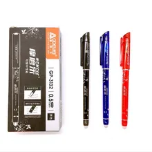 12 шт./0.5 мм гелевая ручка Творческий стираемые ручки офиса, школы и канцтовары в том числе цвет: черный, синий красный и чернильно-синий