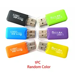 Прочный пластиковый T-Flash Mini USB 2,0 кард-ридер для адаптера Micro TF