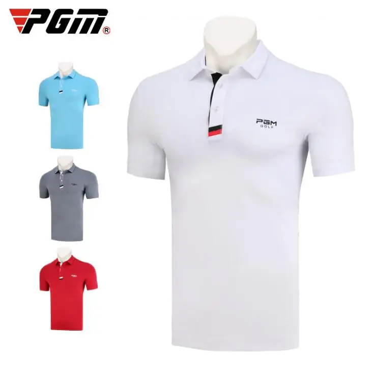 

PGM Men Muscle Short Sleeve Golf T-Shirt Summer Soft Breathable Tops Quick-drying Men's Golf Sportswear Golf Clothing D0773