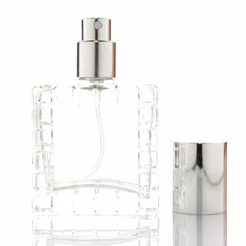 

30ml Square Glass Perfume Bottle Clear Glass Spray Bottle Empty Fragrance Packaging Bottle Refillable F20172952