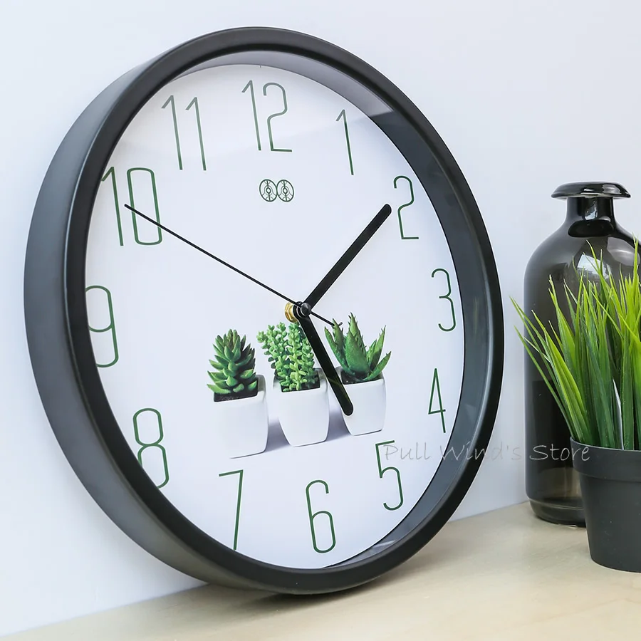 office wall clocks large. brief small fresh home wall clock green plant logo creative office clock-in clocks from \u0026 garden on aliexpress.com | alibaba group large