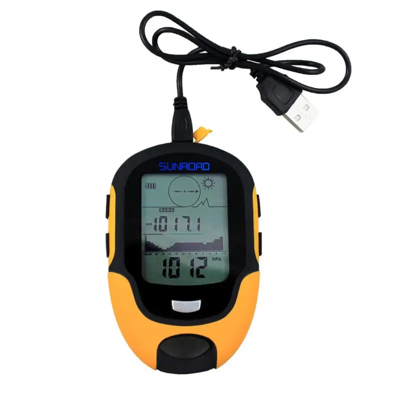 

Multifunctional FR500 Portable Digital Altimeter Waterproof LCD Screen Display Outdoor Use Barometer Device Orange & Black