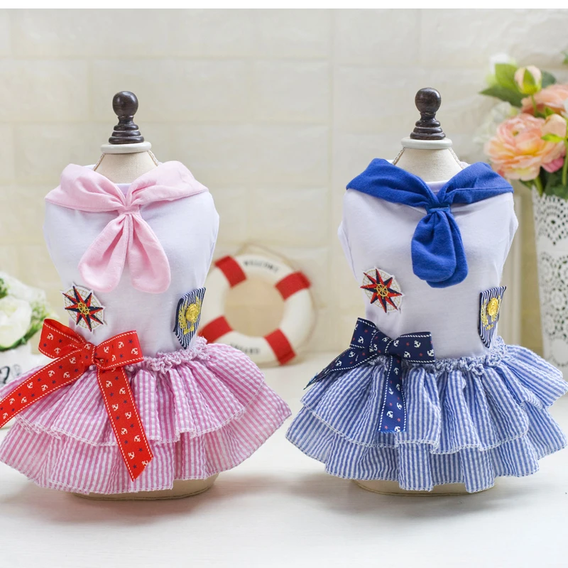 Summer Breathable Dog Dress Puppy Clothes Princess Skirt Luxury Puppy