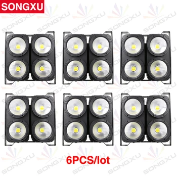 

SONGXU 6pcs/lot 4*100w LED COB Blinder Light COB Audience DMX light Led Individual for Stage TV Studio Church Party/SX-COB400