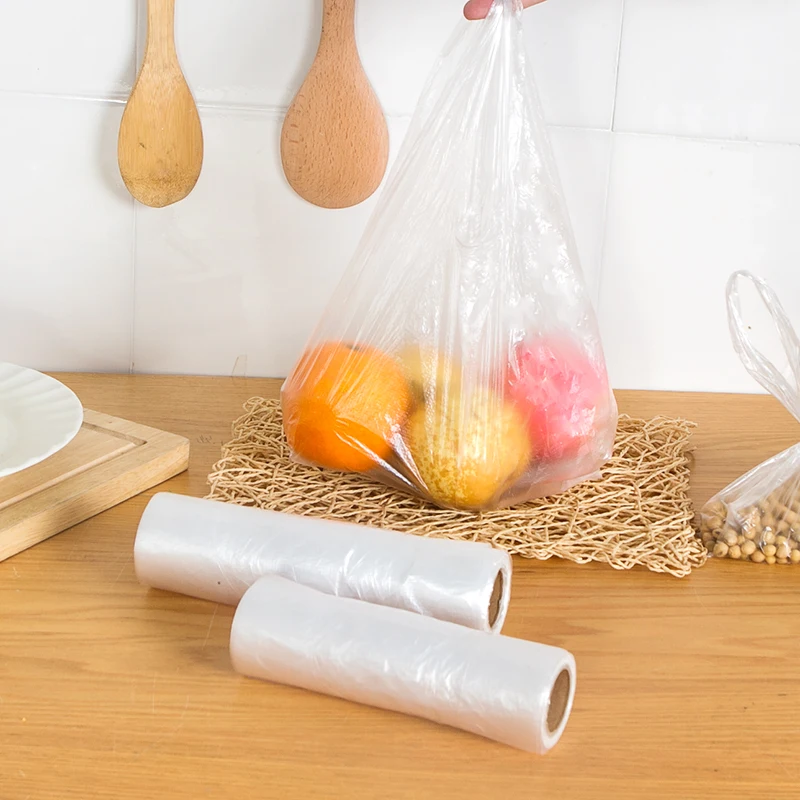 

1roll Food grade PE Point breaking vest type food preservation bag fresh-keeping bag storage bag