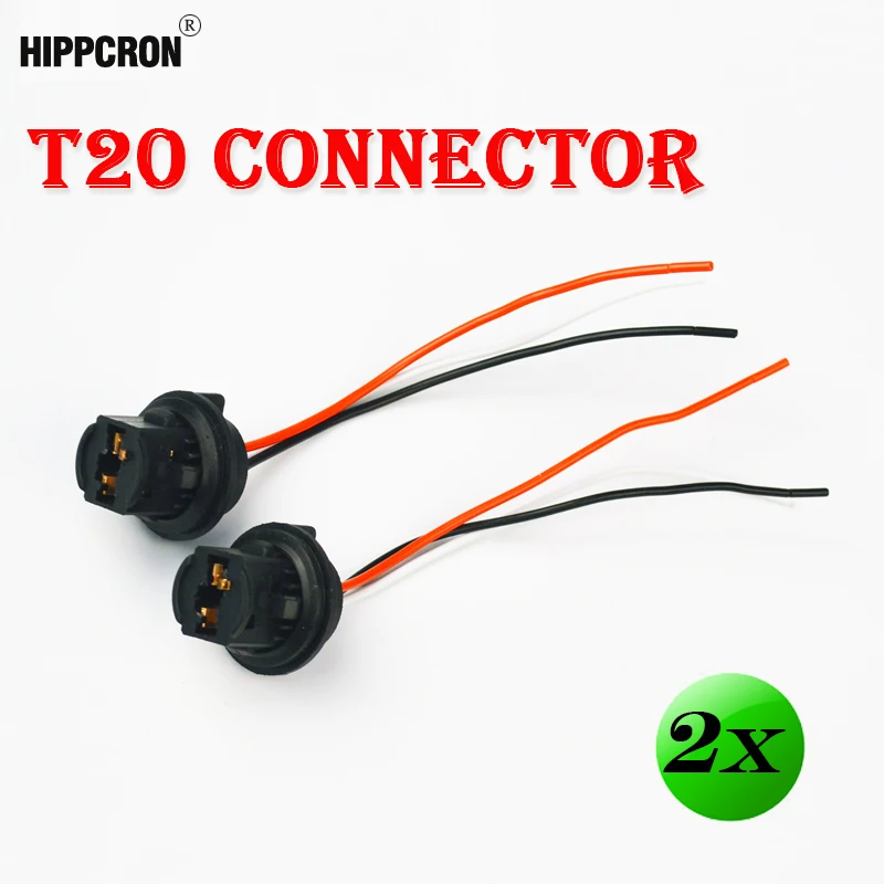 Hippcron (2 шт./лот) разъем T20 10 см 7443 кабель для автомобильной лампы 7440 провод авто 580