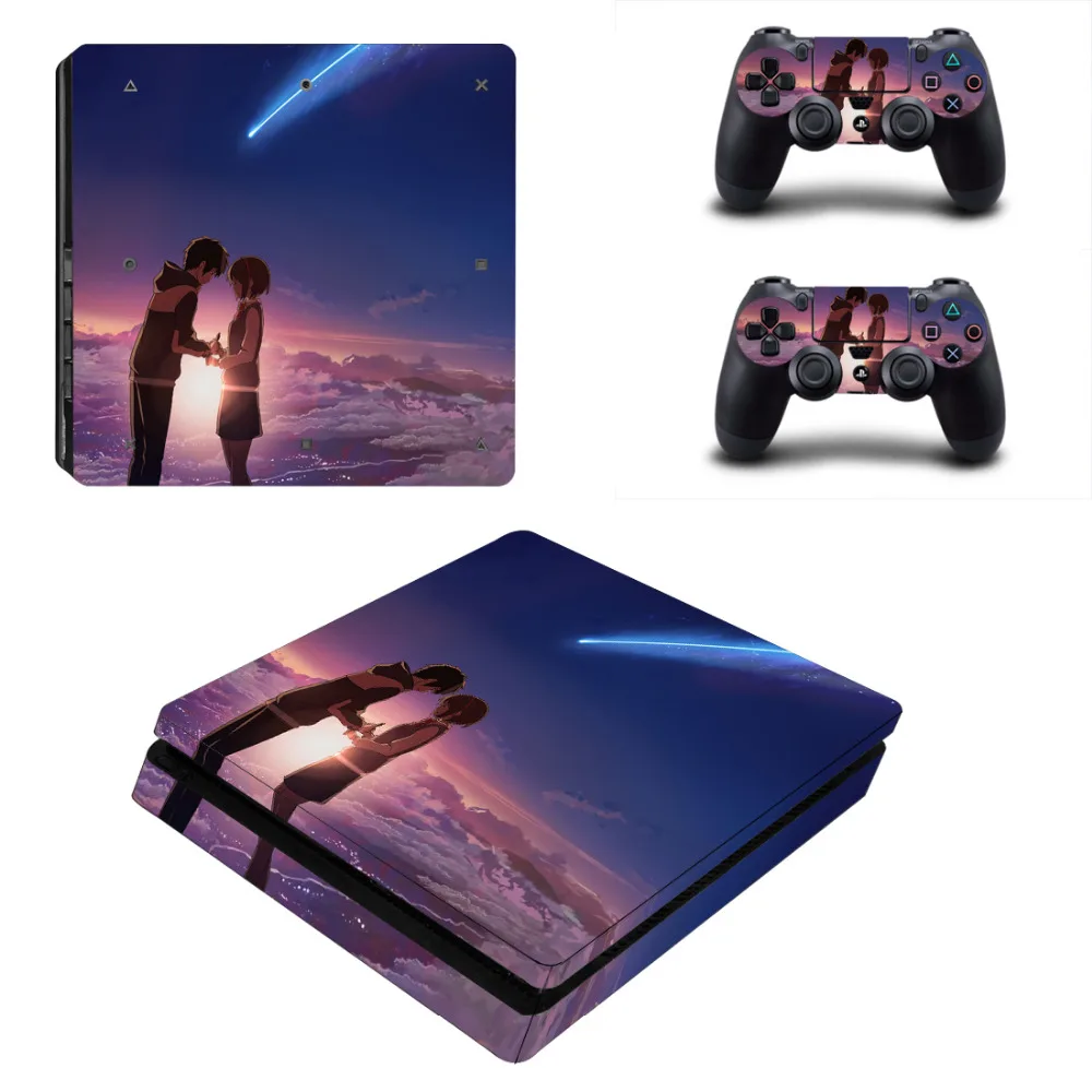 

Anime Cute Girl Your Name PS4 Slim Skin Sticker Decal for PlayStation 4 Console and Controller PS4 Slim Skins Stickers Vinyl