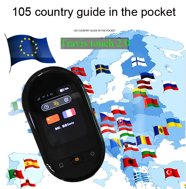 

Upgraded Travis touch 2.0 Two-Way 105 languages smart voice translator Real-time translation online offline translation WIFI 4G