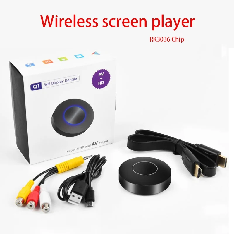 Wireless WiFi Display Dongle Receiver 1080P HD TV Stick Airplay Media Streamer Adapter Media for Android TV