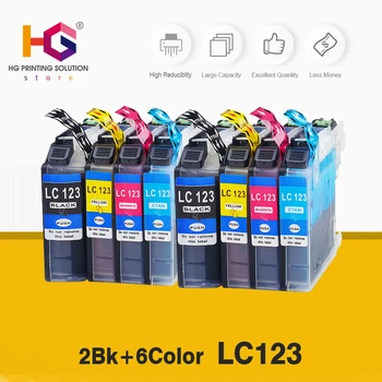 

8pk Compatible ink cartridge for Brother LC123 LC121 MFC-J870DW MFC-J650DWMFC-J425 MFC-J6720DW MFC-J6520DW DCP-J4110DW DCP-J132W