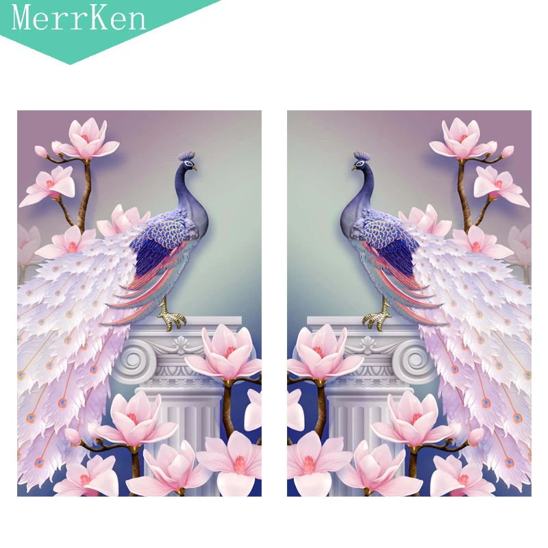 

Merrken 5d Diy diamond painting cross stitch Yulan peacock diamond embroidery diamond mosaic home decor 30x40cm