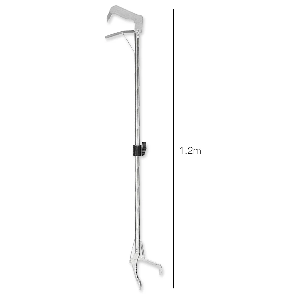 Inoxidável Cobra Alicate Dobrável Tong Vara Grabber Catcher Caça Ferramenta Aço 24 Aço inoxidável cobra alicate dobrável tong vara