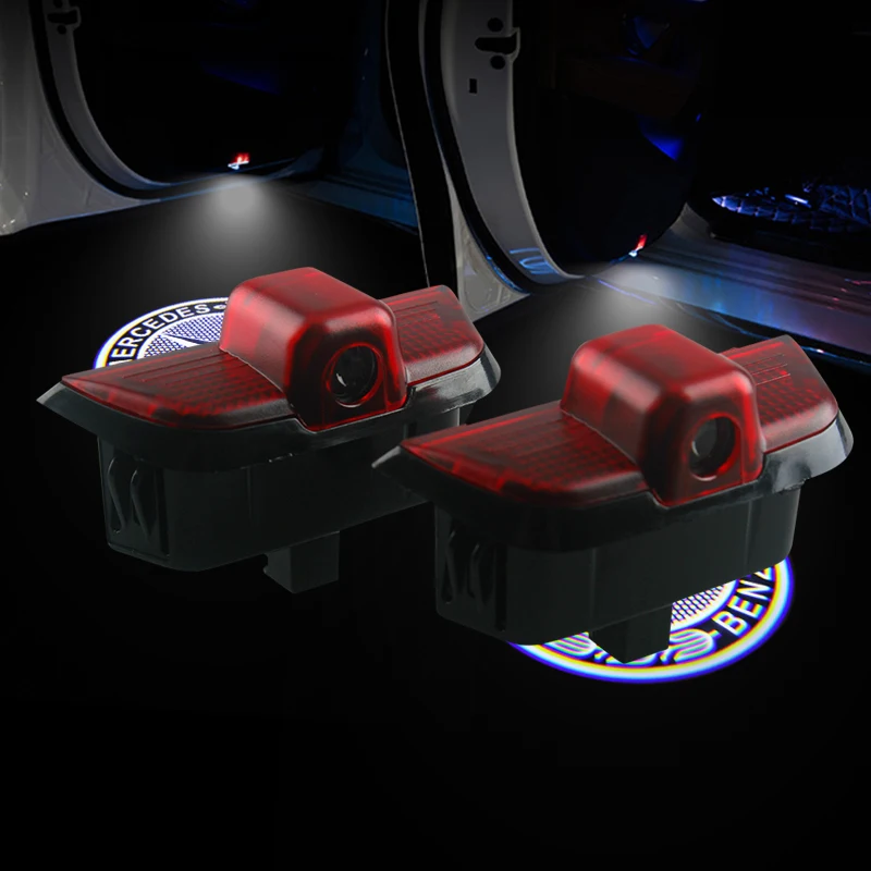 لمرسيدس بنز ل سيارة الباب مرحبا ضوء شعار جهاز عرض (بروجكتور) ليد المحيطة ضوء W204 الفئة C C180 C200 C350 السيارات ملحقاتها مصباح