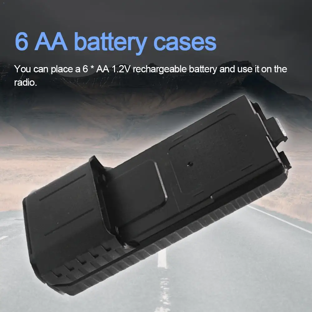 Чехол для аккумулятора 6 AA коробка хранения Baofeng UV5R 5RA 5RB Plus BL5L двусторонняя