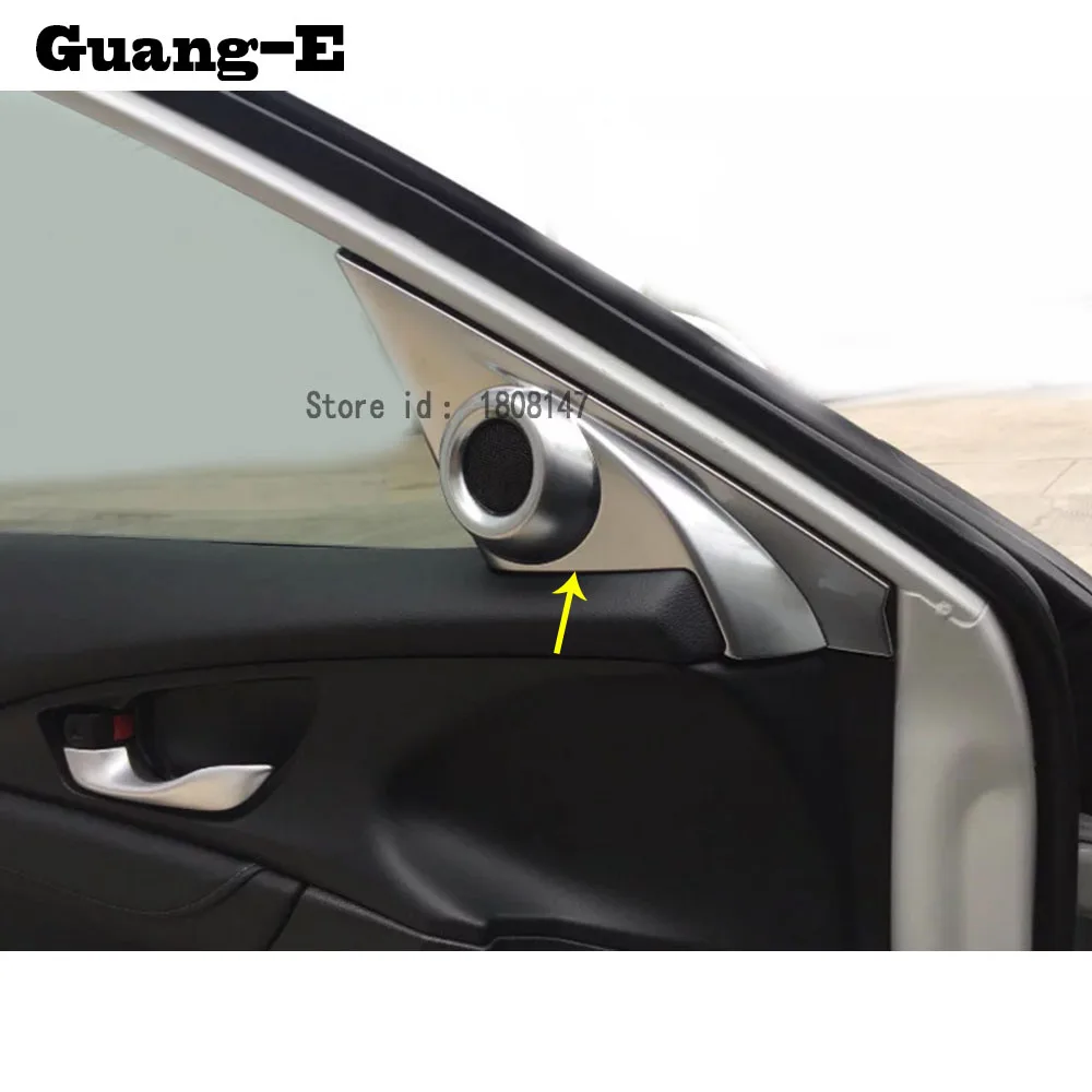 

Car sticker A column Audio Speak Window Windshield Side triangle lamp trim part 2pcs For Honda Civic 10th Sedan 2016 2017 2018