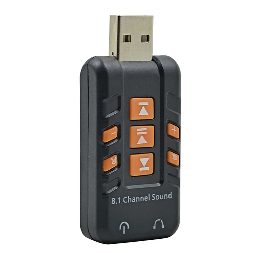 TISHRIC звуковая карта USB 2,0 Внешний аудио адаптер USB до 3,5 мм Jack Amplifer стерео 8,1 Virtual для Mac/Windows/XP/Vista/Linux
