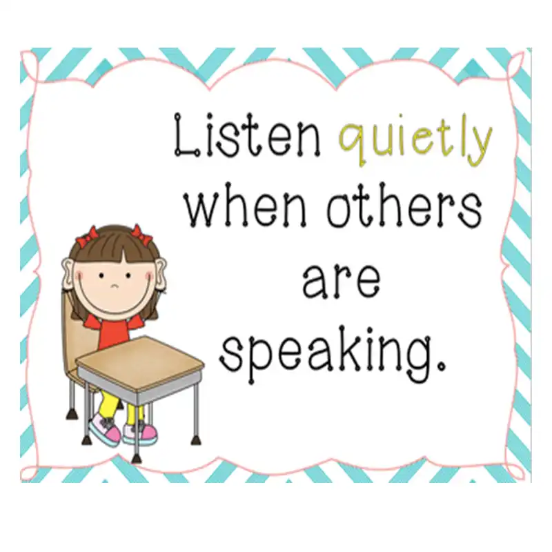 10Pcs/Set Classroom Rules Learn English Flash Cards Wall Decoration Classroom Children