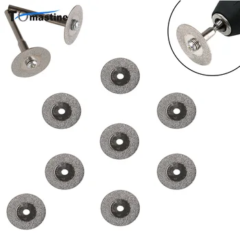 

10PCS 20mm Diamond Coated Cutting Wheels with Two 3mm Shank Mandrels for Dremel Rotary Tool