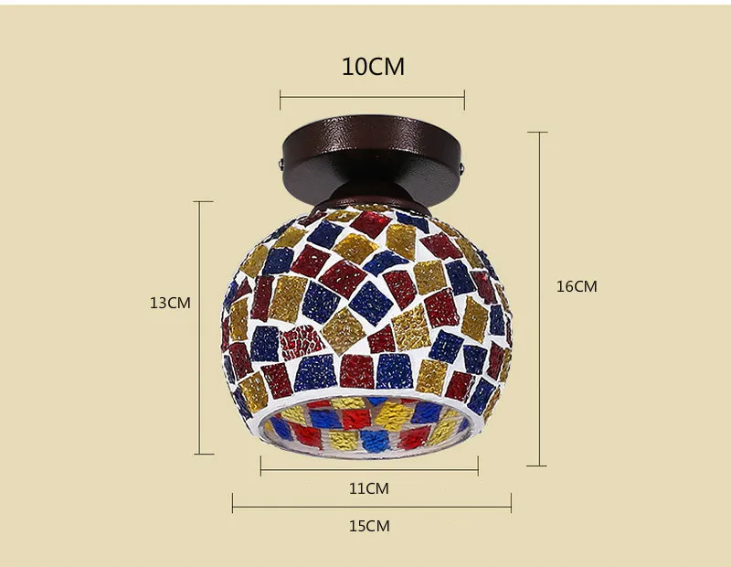 Artpad Ретро турецкие мозаичные светильники витражные стеклянные бра светодиодный потолочный светильник для гостиной спальни столовой E27