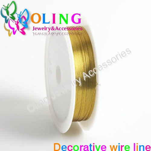 OlingArt 0.4MM 12M/Roll Wire Line Mixed Multicolor Plated Beaded Crafts  DIY Choker Bracelet Necklace Jewelry Making 004  004 Wire line
