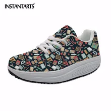 INSTANTARTS летние, воздушные, сетчатые на плоской подошве; обувь на платформе для женщин; Женская Демисезонная обувь из пропускающего воздух материала до похудения Обувь для танцев для девочек; женские повседневные кроссовки