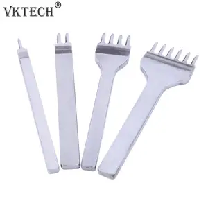 3/4/5 мм Кожа Craft перфорации инструменты кожа Пробойники швейный пробойник инструмент 1 + 2 + 4 + 6 зубец Piercer инструменты для кожи - изображение