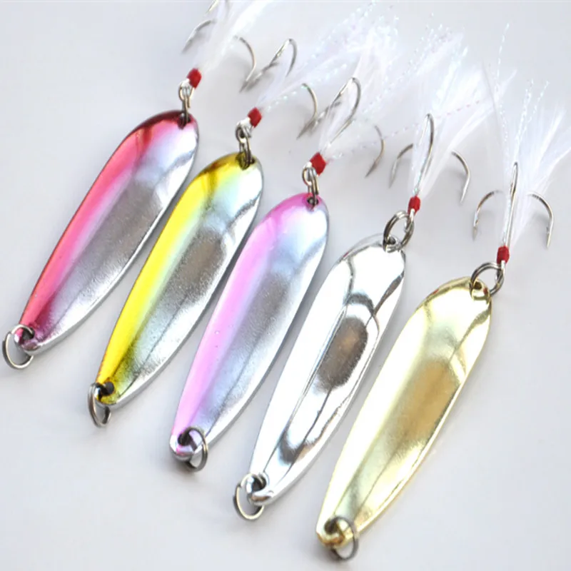 Fishing Spoon Baits 6.6cm 15g Metal Spoonbait Sinking Fishing Lures