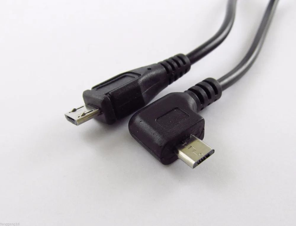 10 قطع مايكرو 5 دبوس موصل usb ذكر زاوية الحق إلى مايكرو usb تمديد كابل الحبل 1 متر